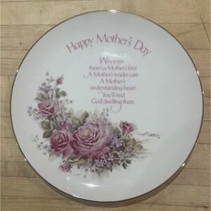 Mother's Day Roses Commemorative Edition 1976 Happy Mother's Day Porcelain Plate